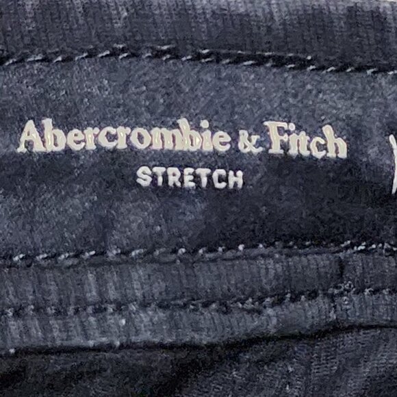 Abercrombie & Fitch Navy Sateen Stretch Drawstring Joggers - Picture 5 of 9